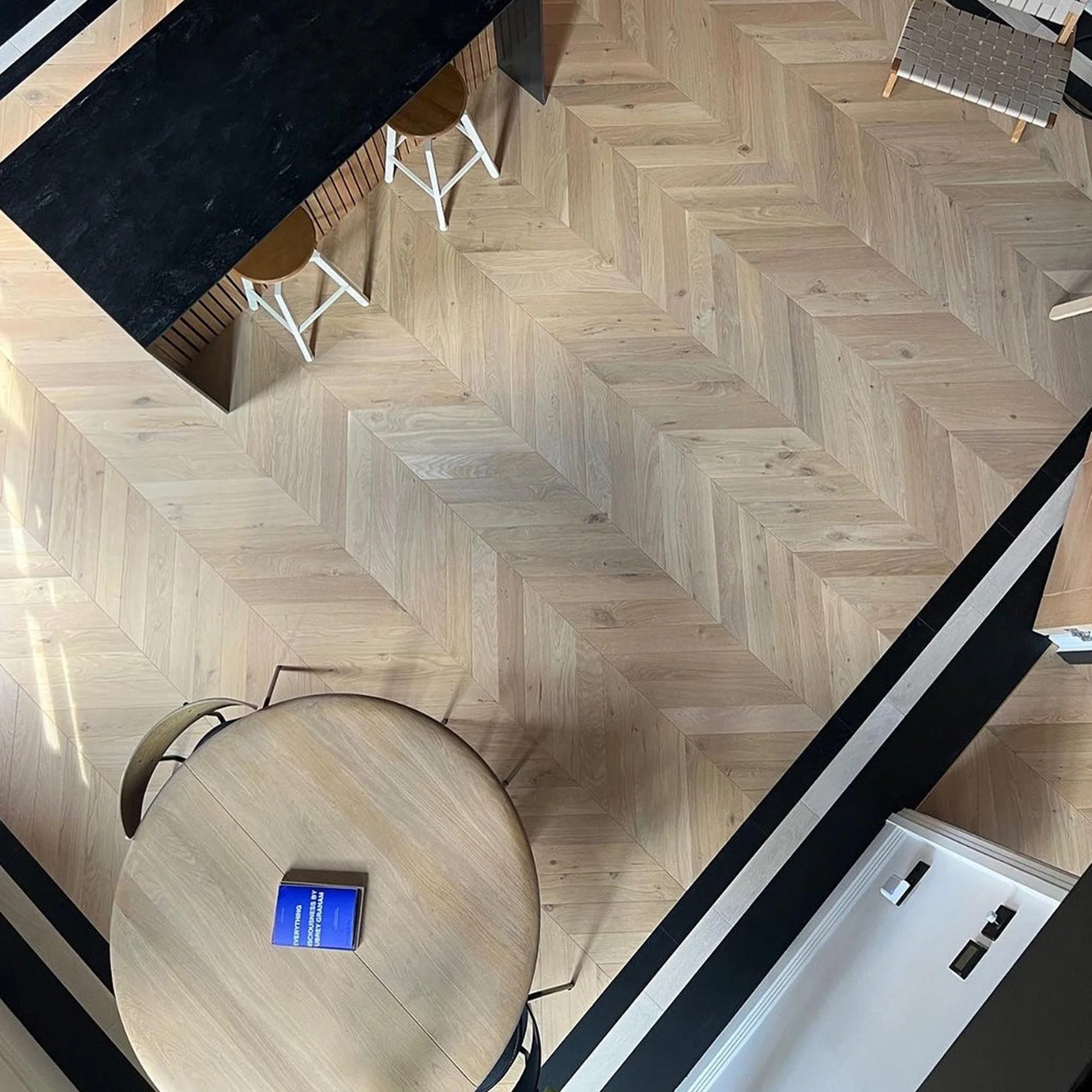 Sàn gỗ Herringbone trong thiết kế nội thất